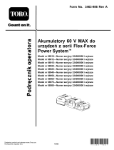 Toro Flex-Force Power System 2.5Ah 60V MAX Battery Pack Instrukcja obsługi