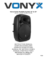 Vonyx Verve46 Portable Sound System 15” Instrukcja obsługi