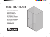 RAVAK Chrome CSD2 shower door Instrukcja instalacji