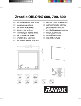 RAVAK Oblong Mirrors 600/700/800 Instrukcja instalacji