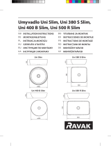 RAVAK Ceramic washbasin UNI 400 B SLIM Instrukcja instalacji