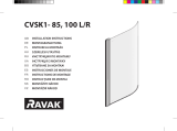 RAVAK CVSK1 Rosa bath screen Instrukcja instalacji