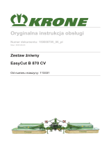 Krone BA EasyCut B 870 CV Instrukcja obsługi