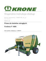 Krone BA Fortima F 1600 (RP601-20) Instrukcja obsługi