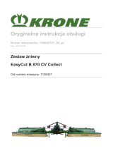 Krone BA EasyCut B 870 CV Collect Instrukcja obsługi