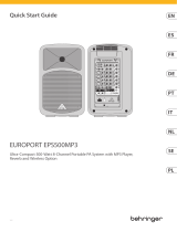 Behringer EPS500MP3 Skrócona instrukcja obsługi