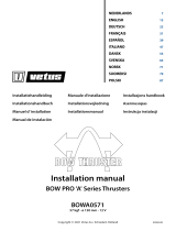 Vetus BOWA0571 BOW PRO A Series Thrusters Instrukcja obsługi