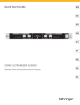 Behringer SU9920 Skrócona instrukcja obsługi