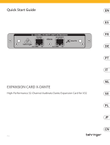 Behringer X-DANTE Skrócona instrukcja obsługi