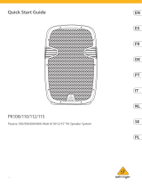 Behringer PK108 Skrócona instrukcja obsługi