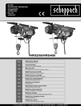 Scheppach HRS 250 Electric Wire Rope Hoist Instrukcja obsługi