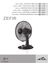 eta ZEFIR Table Fan Instrukcja obsługi