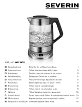 SEVERIN WK 3479 Deluxe’ digital tea and water kettle, in glass Instrukcja obsługi