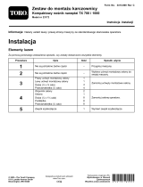 Toro Stump Grinder Fit-Up Kit, TX 700 or TX 1000 Compact Tool Carrier Instrukcja instalacji