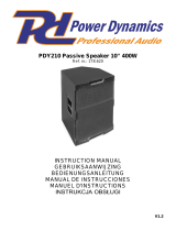 Power Dynamics PDY210 Instrukcja obsługi