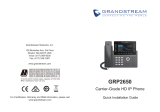 Grandstream GRP2650 Instrukcja instalacji