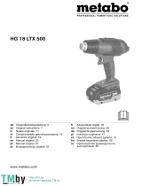 Metabo HG 18 LTX 500 Hot Air Blower Instrukcja obsługi