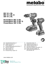 Metabo BS, SB, PowerMaxx Series Cordless Hammer Drill Instrukcja obsługi