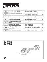 Makita GA037G, GA038G Cordless Angle Grinder Instrukcja obsługi