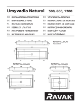 RAVAK Umyvadlo Natural 500 Instrukcja obsługi