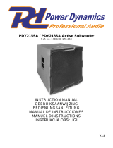 Power Dynamics PDY215SA Instrukcja obsługi