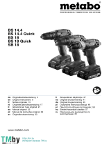 Metabo BS, SB Series Cordless Drill Screwdriver Instrukcja obsługi