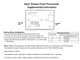 ControlTemp Basic Tamper Proof Thermostat Instrukcja obsługi