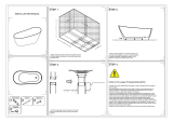 Home Depot Acrylic Freestanding Flatbottom Single Slipper Soaking Bathtub Instrukcja obsługi