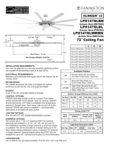 Fanimation LP8147SL Series 72 Inch Ceiling Fan Instrukcja obsługi