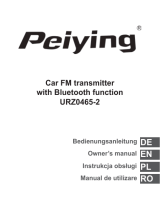 Peiying URZ0465-2 Car FM transmitter Bluetooth function Instrukcja obsługi