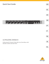 Behringer ULTRAZONE ZMX8210 instrukcja