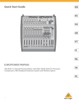 Behringer EUROPOWER PMP500 instrukcja