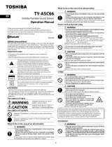 Toshiba TY-ASC66 Instrukcja obsługi