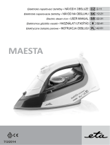 eta MAESTA Electric steam iron Instrukcja obsługi