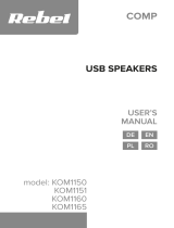 Rebel KOM11 Series Usb Speakers Instrukcja obsługi