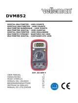 Velleman DVM852 DIGITAL MULTIMETER Instrukcja obsługi