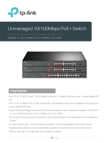 TP-LINK TL-SL1226P 24 Port 10 100Mbps Plus 2-Port Gigabit Unmanaged PoE Plus Switch Instrukcja obsługi