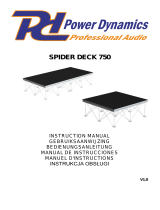 Power DynamicsSpider D750 Deck Riser Legs 100 x 100cm Aluminium 60cm