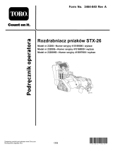 Toro STX-26 Stump Grinder Instrukcja obsługi