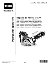 Toro TRX-16 Trencher Instrukcja obsługi