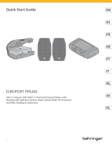 Behringer PPA200 Skrócona instrukcja obsługi