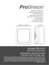 Pro Breeze PB-H12B-UK-FBA Instrukcja obsługi