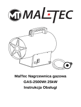 MALTEC Nagrzewnica Gazowa Grzejnik z Dmuchawą GAS-2500Wt Instrukcja obsługi
