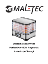 MALTEC Suszarka Spożywcza do Grzybów Warzyw Owoców PerfectDry450W Instrukcja obsługi
