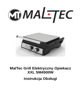 MALTEC Opiekacz Rozkładany Grill Elektryczny SM4500W Instrukcja obsługi