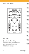 Behringer Victor Skrócona instrukcja obsługi