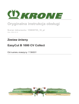 Krone BA EasyCut B 1000 CV Collect Instrukcja obsługi