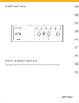 Behringer SPRING REVERBERATION 636 Skrócona instrukcja obsługi