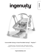 ingenuity Ingenuity ConvertMe 2-in-1 Compact Portable Baby Swing 2 Infant Seat, Raylan Instrukcja obsługi