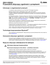 Zebra ZE511/ZE521 Instrukcja obsługi